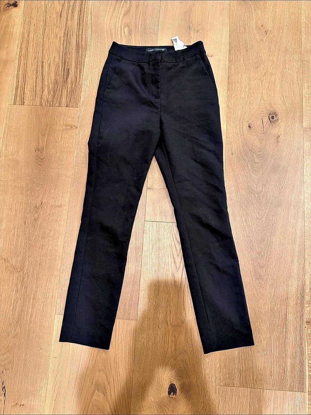 Zara Straight-Leg Trousers in Black Size 2